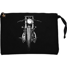 Chopper Bw Siyah Clutch Astarlı Cüzdan / El Çantası