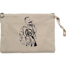 Linkin Park Chester Grafiti Krem Clutch Astarlı Cüzdan / El Çantası