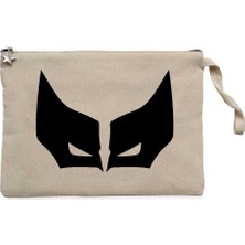 Wolverine Maske Krem Clutch Astarlı Cüzdan / El Çantası