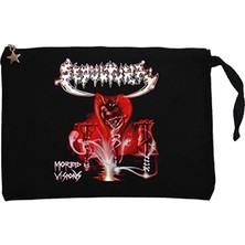 Sepultura Morbid Visions Siyah Clutch Astarlı Cüzdan / El Çantası