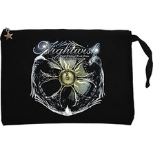 Nightwish The Crow The Owl Siyah Clutch Astarlı Cüzdan / El Çantası