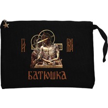 Batushka Hospodi Siyah Clutch Astarlı Cüzdan / El Çantası