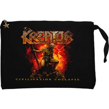 Kreator Civilization Collapse Siyah Clutch Astarlı Cüzdan / El Çantası