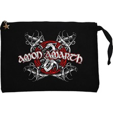 Amon Amarth Black And Red Siyah Clutch Astarlı Cüzdan / El Çantası