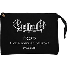 Ensiferum Iron Siyah Clutch Astarlı Cüzdan / El Çantası