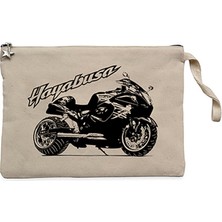 Suzuki Hayabusa Krem Clutch Astarlı Cüzdan / El Çantası