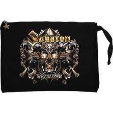 Sabaton Metalizer Siyah Clutch Astarlı Cüzdan / El Çantası