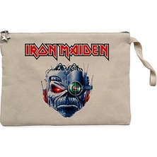 Iron Maiden Bionic Krem Clutch Astarlı Cüzdan / El Çantası