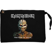 Iron Maiden The Book Of Souls Siyah Clutch Astarlı Cüzdan / El Çantası