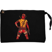 Deadpool x Men Logo Siyah Clutch Astarlı Cüzdan / El Çantası