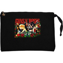 Guns N Roses Grup Konser Siyah Clutch Astarlı Cüzdan / El Çantası