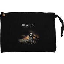 Pain Coming Home Siyah Clutch Astarlı Cüzdan / El Çantası