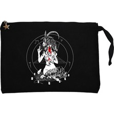 Baphomet Blood Siyah Clutch Astarlı Cüzdan / El Çantası
