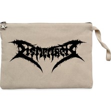 Dismember Logo Krem Clutch Astarlı Cüzdan / El Çantası