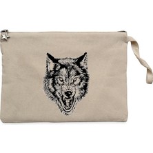 White Wolf Krem Clutch Astarlı Cüzdan / El Çantası