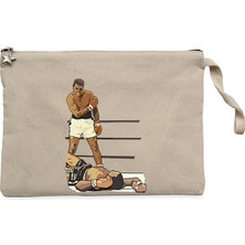 Muhammed Ali Winning Fighter Krem Clutch Astarlı Cüzdan / El Çantası