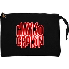 Hayko Cepkin Neon Siyah Clutch Astarlı Cüzdan / El Çantası