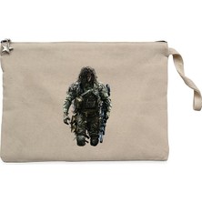 Call Of Duty Big Fighter Krem Clutch Astarlı Cüzdan / El Çantası