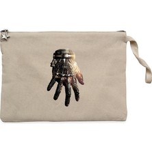 Call Of Duty Iron Hand Krem Clutch Astarlı Cüzdan / El Çantası