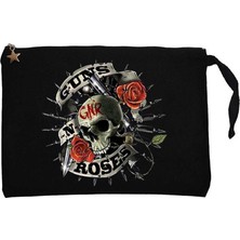 Gun N Roses Firepower Siyah Clutch Astarlı Cüzdan / El Çantası