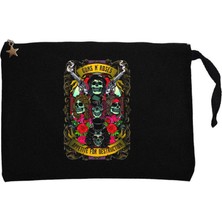 Guns N Roses Appetıte Destruction Siyah Clutch Astarlı Cüzdan / El Çantası