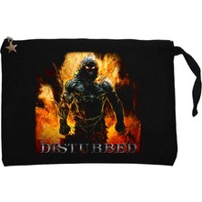 Disturbed Indestructible Siyah Clutch Astarlı Cüzdan / El Çantası