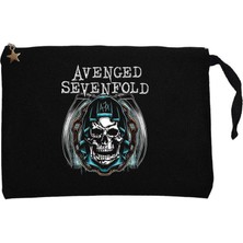 Avenged Sevenfold Nightmare A7X Siyah Clutch Astarlı Cüzdan / El Çantası