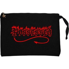 Possessed Red Logo Siyah Clutch Astarlı Cüzdan / El Çantası