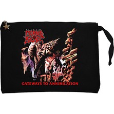 Morbid Angel Gateways To Annihilation Siyah Clutch Astarlı Cüzdan / El Çantası