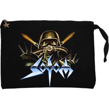 Sodom The Gelsenkirchen Siyah Clutch Astarlı Cüzdan / El Çantası