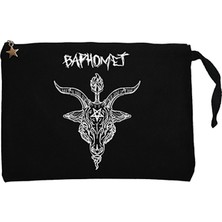 Baphomet Goat Head Siyah Clutch Astarlı Cüzdan / El Çantası