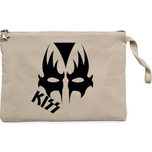 Kiss Mask Krem Clutch Astarlı Cüzdan / El Çantası