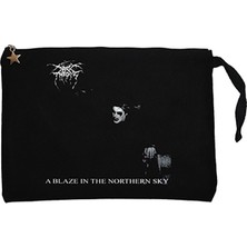 Darkthrone A Blaze In The Northern Sky Siyah Clutch Astarlı Cüzdan / El Çantası