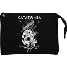 Katatonia Crow Siyah Clutch Astarlı Cüzdan / El Çantası