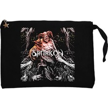 Satyricon 2013 Album Siyah Clutch Astarlı Cüzdan / El Çantası