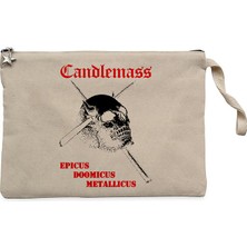Candlemass Epicus Doomicus Metallicus Krem Clutch Astarlı Cüzdan / El Çantası