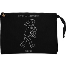 Catfish And The Bottlemen Classic Siyah Clutch Astarlı Cüzdan / El Çantası