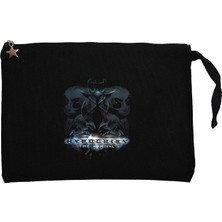 Hypocrisy The Arrival Siyah Clutch Astarlı Cüzdan / El Çantası