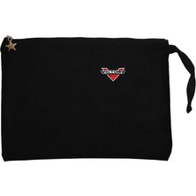 Victory Motorcycles Logo Siyah Clutch Astarlı Cüzdan / El Çantası