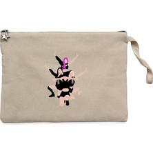 Blackpink Digital Simple Siyah Clutch Astarlı Cüzdan / El Çantası