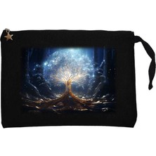 A Growing Tree Seed Siyah Clutch Astarlı Cüzdan / El Çantası