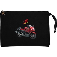 Suzuki Hayabusa Gsx-R 1300 Siyah Clutch Astarlı Cüzdan / El Çantası