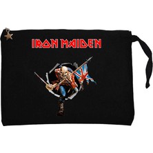 Iron Maiden Trooper Siyah Clutch Astarlı Cüzdan / El Çantası