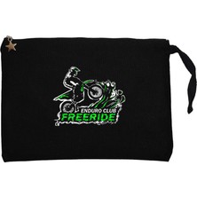 Motokros Enduro Club Siyah Clutch Astarlı Cüzdan / El Çantası
