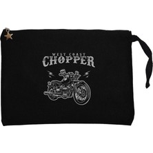 West Coast Choppers Customs Siyah Clutch Astarlı Cüzdan / El Çantası