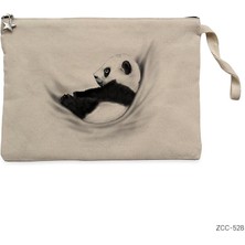 Baby Panda Sleep Krem Clutch Astarlı Cüzdan / El Çantası