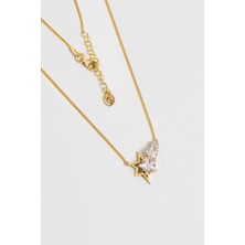 Nova 18 Ayar Sarı Altın Kaplama Gümüş 47 cm Gümüş Kolye