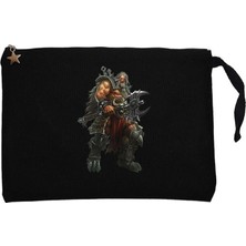 Diablo Iıı Ruhların Reaper'ı B.b. Siyah Clutch Astarlı Cüzdan / El Çantası