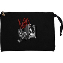 Korn Skeleton Pulling Haporlor Siyah Clutch Astarlı Cüzdan / El Çantası