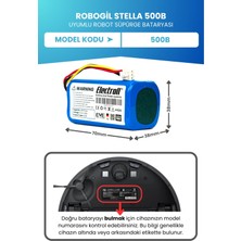 Electroll Robogil Stella 500B Uyumlu Batarya (Standart Kapasite) 2600MAH Pil Robot Süpürge Bataryası